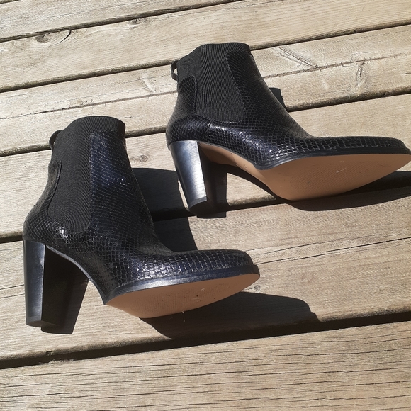Zara booties size 9.5 black leather - Picture 3 of 5
